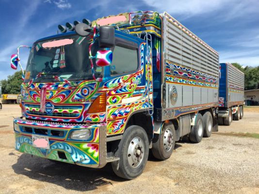 ขายรถบรรทุก 24 ล้อพ่วงแม่ลูกดัมพ์ HINO MEGA 344 แรงม้าปี 2555 ลูกพ่วง 3 เพลา ราคา 2650000
