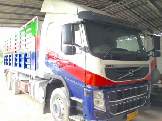 ขายรถบรรทุก 10 ล้อรั้ว VOLVO FM 370 แรงม้าปี 2555 2 เพลามีระบบลาก ราคา 1800000