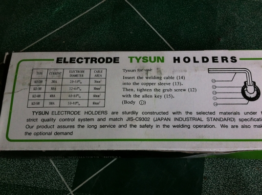 คีมจับลวดเชื่อมไฟฟ้า สำหรับงานเชื่อม TYSUN ขนาด 500 A.