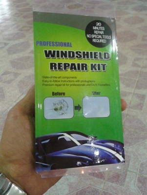 ชุดซ่อมกระจกกันร้าว โดนหินดีดใส่