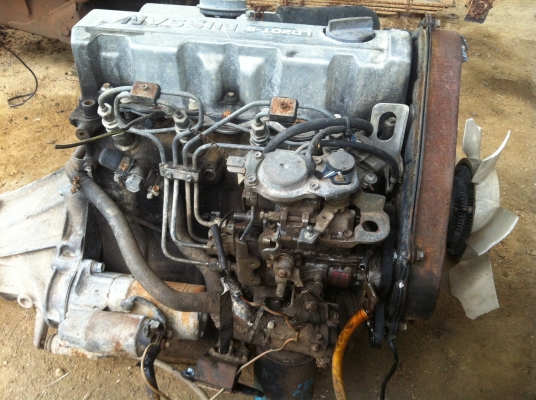 เครื่องพร้อมเกียร์ นิสสัน Ldทู ฝาเรียบ turbo แท้