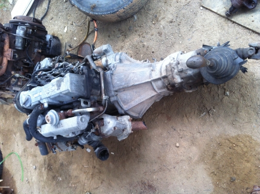 เครื่องพร้อมเกียร์ นิสสัน Ldทู ฝาเรียบ turbo แท้