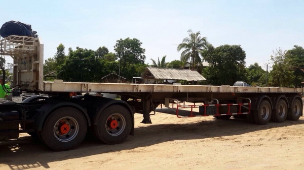 ขายดาวน์  รถสิบล้อหัวลาก  พร้อมหางพื้นเรียบสามเพลา  HINO  MEGA  344  ปี 57  สภาพพอๆกับรถใหม่