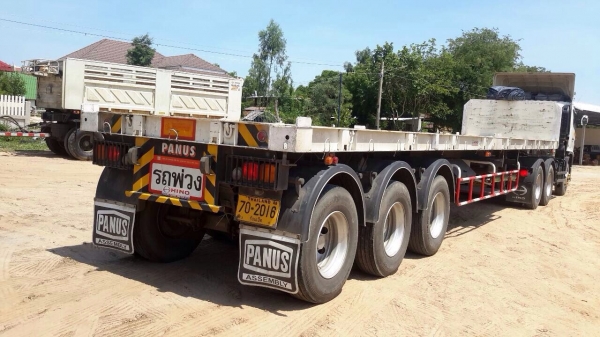 ขายดาวน์  รถสิบล้อหัวลาก  พร้อมหางพื้นเรียบสามเพลา  HINO  MEGA  344  ปี 57  สภาพพอๆกับรถใหม่