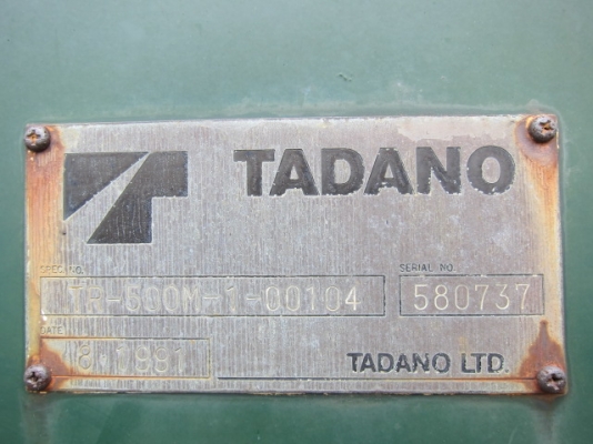 ขายรถเครน TADANO TR500M-1
