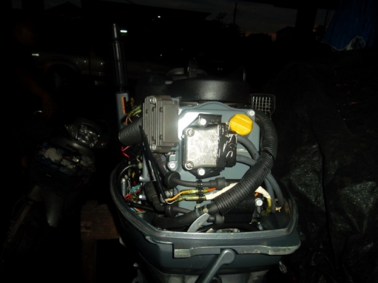 ขายเครื่องyamaha 25 hp 4จังหวะทริมไฟฟ้า เครื่องเก่าญี่ปุ่น