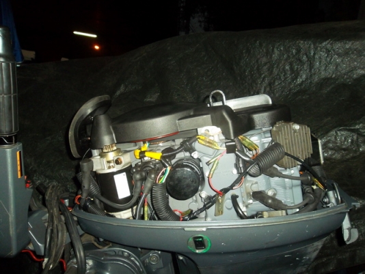 ขายเครื่องyamaha 25 hp 4จังหวะทริมไฟฟ้า เครื่องเก่าญี่ปุ่น