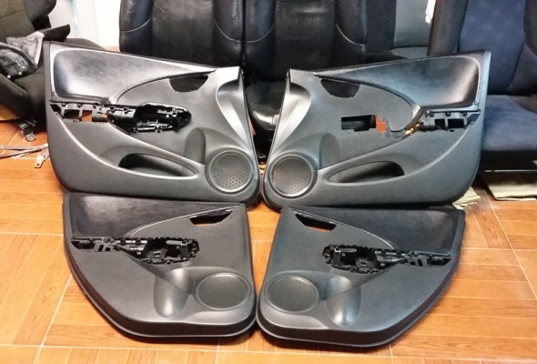 เบาะ-แผงประตู"หนังดำ,Honda Jazz GE ปี08-14 ครบชุด 8,000