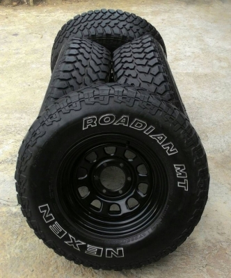 ขายล้อกะทะลาย Rock 16x8 OFF 0 พร้อมยาง MUD