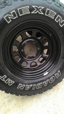 ขายล้อกะทะลาย Rock 16x8 OFF 0 พร้อมยาง MUD