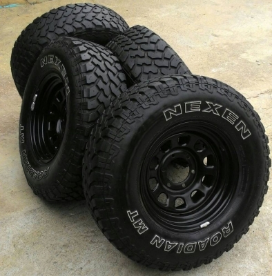 ขายล้อกะทะลาย Rock 16x8 OFF 0 พร้อมยาง MUD