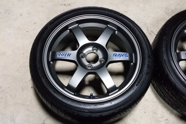 ล้อ,TE37"17X7 4รู100 ยาง,205-45-17 ปี14สวยๆ ชุด16,000