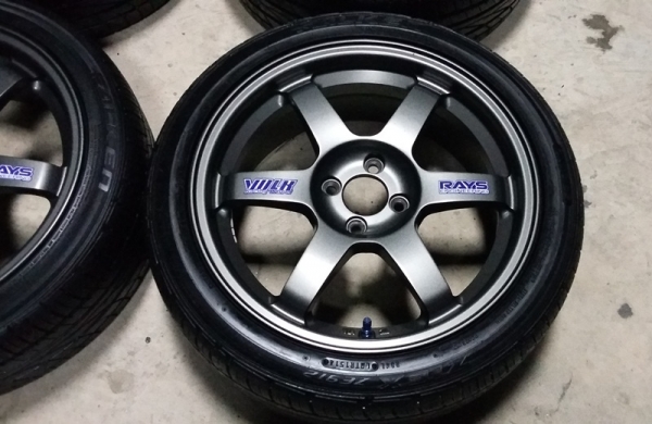 ล้อ,TE37"17X7 4รู100 ยาง,205-45-17 ปี14สวยๆ ชุด16,000