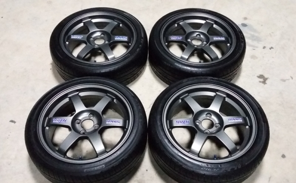 ล้อ,TE37"17X7 4รู100 ยาง,205-45-17 ปี14สวยๆ ชุด16,000