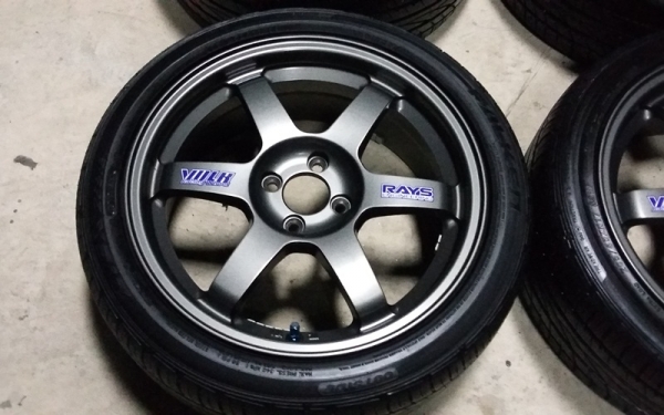 ล้อ,TE37"17X7 4รู100 ยาง,205-45-17 ปี14สวยๆ ชุด16,000