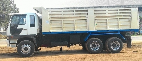 แสงฟ้าเต้นรถ///ขายรถพ่วงHINO-3M ดั้มแม่ลูก เครื่องM10C-240แรงม้า ปี2544 ยางเต็ม