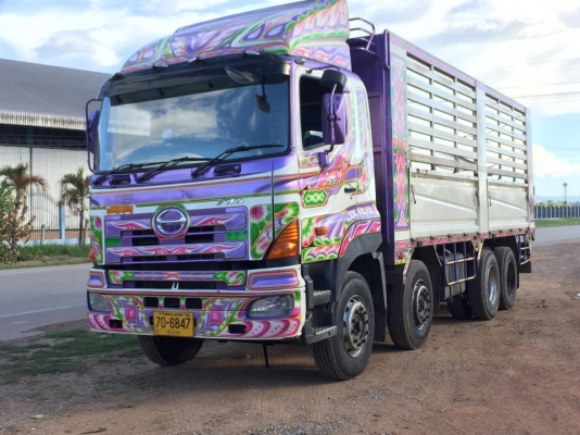 แสงฟ้าเต้นรถ///ขาย2เพลา12ล้อ Hinoซีรี่700 ปี54 เครื่อง E13TCM ยางใหม่12เส้น