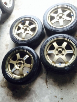 ขาย TE 37 ขอบ 15 4/100 พร้อมยาง