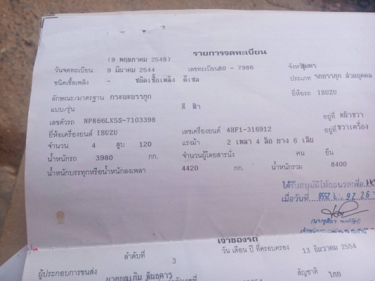 Isuzu NPR120 ฝาขาวรถห้างแท้ปี 44 คัสซีสวยทั้งเส้นไม่มีหัก ช่วงล่างท้าย F