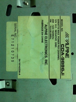 Alpine CDA-9886Ji 24Bit USB MP3 CD AUX ปรีเอ้า3ชุด สภาพสวย มือ2 ญี่ปุ่น
