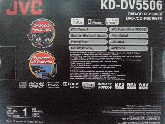 เครื่องเล่น JVC KD-DV-5506