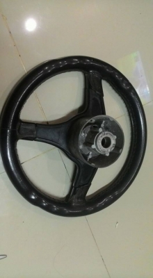 พวงมาลัยวงไม้13" raid พร้อมคอโลหะ วง 12" IIRA