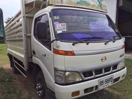 HINO  DUTRO  LORO 2  121 แรง  ปี 06  ช่างล่าง F  หน้าหลัง กะบะสแตนเลส ยาว 4.50 เมตร