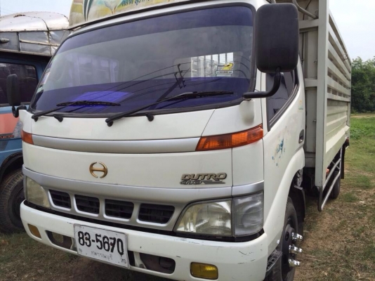 HINO  DUTRO  LORO 2  121 แรง  ปี 06  ช่างล่าง F  หน้าหลัง กะบะสแตนเลส ยาว 4.50 เมตร