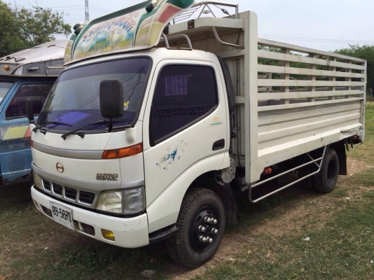 HINO  DUTRO  LORO 2  121 แรง  ปี 06  ช่างล่าง F  หน้าหลัง กะบะสแตนเลส ยาว 4.50 เมตร