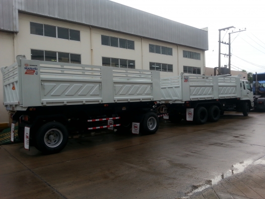 ขาย FUSO 270 แรงม้า(มือ 1)พร้อมกระบะดั้มสามมิตรคอกรั้ว 3 เส้น พร้อม พ่วงดั้มสามมิตรคอกรั้ว 3 เส้น 2 เพลา