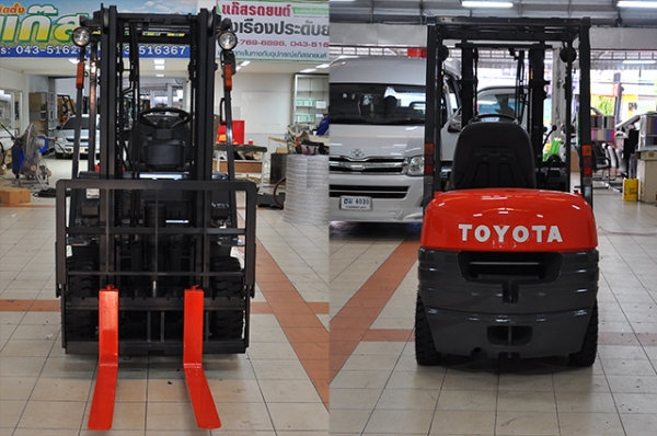 ขายรถโฟล์คลิฟท์มือสอง TOYOTA รุ่น 6FD18 ราคา 265,000 บาท นำเข้าจากประเทศญี่ปุ่น 100\% ไม่เคยใช้งานในไทย