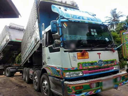 ขายรถพ่วง 24 ล้อ กระบะเนียมคอกเกษตรดั้ม HINO PROFIA เครื่อง P11C 320 รถสวย มี2พ่วง ราคา.1750000 สนใจโทร