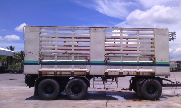 ลูกพ่วง 3 เพลา ไม่ดัมพ์ คอกเกษตร 7 เมตร สวยๆๆๆ