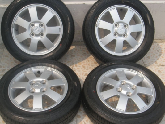 ขายล้อแม็กเดิม Mitsubishi mirage 14"x4.5" 4รู 100 et46 +ยางปี12 (081-3747940)