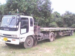 ขาย 6 ล้อ หัวลาก ISUZU DEGA  6HE1 195 แรง + หางพื้นเรี้ยบ 2 เพลา 12 เมตร สวยพร้อมใช้งาน แยกขาย  หัวลากราคา 720000 หางพื้นเรียบ ราคา 350000