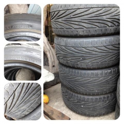 ขายยางTOYO TIR 205-50-16 1ชุด ดอกเต็มๆ ถูกๆ