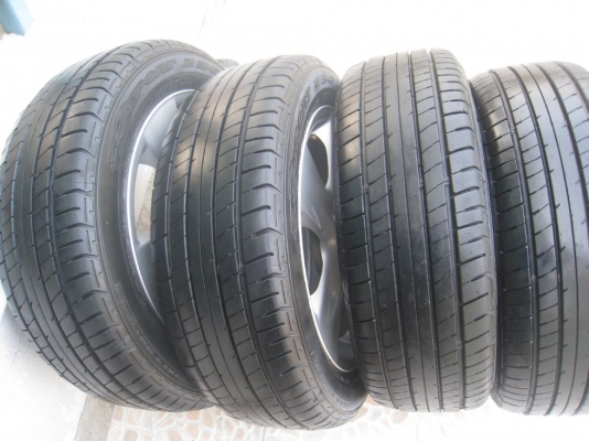 ขายล้อแม็กเดิม Toyota vios 15"x5.5" 4รู100 et45 +ยางปี 11 (081-3747940)