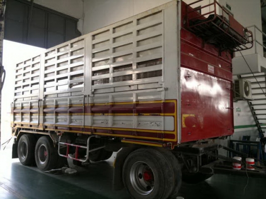 ขายลูกพ่วง 3 เพลา กระบะเหล็กคอกเกษตรไม่ดั้ม อู่.ไทยรุ่งกลกาล ยาว.7.20 สูง.2.40 เมตร สภาพสวย