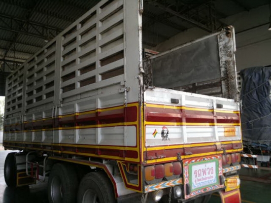 ขายลูกพ่วง 3 เพลา กระบะเหล็กคอกเกษตรไม่ดั้ม อู่.ไทยรุ่งกลกาล ยาว.7.20 สูง.2.40 เมตร สภาพสวย