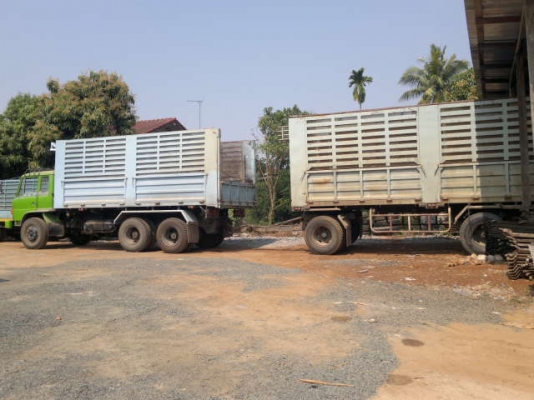 ขายรถพ่วง 22 ล้อ 2 เพลา แม่-ลูก กระบะเหล้กคอกเกษตรดั้ม HINO F18 วางเครื่อง.P11C 320 แรง สภาพรถสวย ราคาคุยกันได้