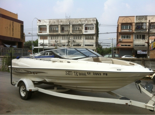 ขายเรือ regal เครื่อง volvo4.3 v6 สภาพสวยมากก พร้อมเทลเลอร์นอก