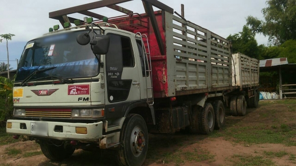 ขายรถพ่วง 18 ล้อ แม่-ลูก กระบะเหล็กดั้ม อู่.สามมิตร HINO FM3M เครือง.240 แรง ปี.39 เกียร์สโลยก รถสวย ราคาแค่.1280000 ต่อรอง