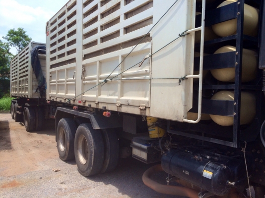 ขายดาวน์  รถสิบล้อสองเพลาดั้มพ์  พ่วง  แม่-ลูก  HINO  MEGA  360  สภาพดีมาก  พร้อมใช้งาน