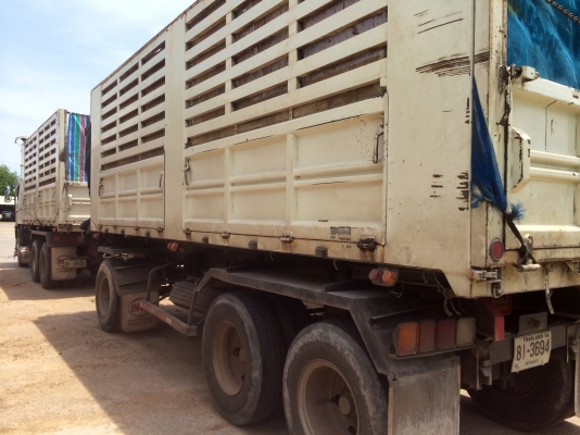 ขายดาวน์  รถสิบล้อสองเพลาดั้มพ์  พ่วง  แม่-ลูก  HINO  MEGA  360  สภาพดีมาก  พร้อมใช้งาน