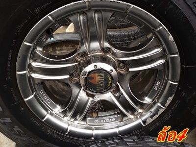 ขายล้อขอบ15 6รู กว้าง7.5 MASTER พร้อมยาง255/70/15  4 ล้อ