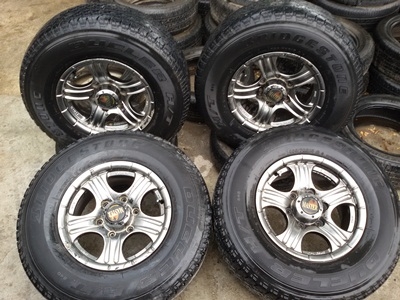 ขายล้อขอบ15 6รู กว้าง7.5 MASTER พร้อมยาง255/70/15  4 ล้อ