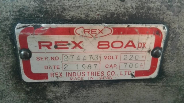 ต๊าปแป๊ป  3"REX made in japan อุปกรณ์ครบ ในสภาพพร้อมใช้