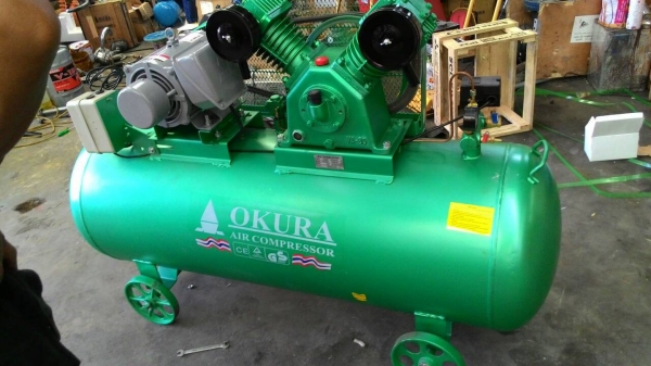 ขายปั๊มลม 3 HP 300ลิตร พร้อมมอเตอร์ มิตรซูบิชิ 220 ใหม่ทั้งชุด