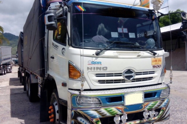 ขาย HINO 344 พ่วงแม่ลูก กระบะเหล็ก คอกเกษตรดั๊ม รถปี 56