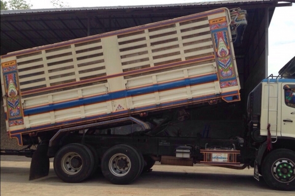 ขาย HINO 344 พ่วงแม่ลูก กระบะเหล็ก คอกเกษตรดั๊ม รถปี 56